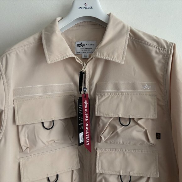 $280 BNWT Alpha Industries X Standard Cloth Nylon Cargo Shirt Jacket- L - XL - Picture 2 of 12